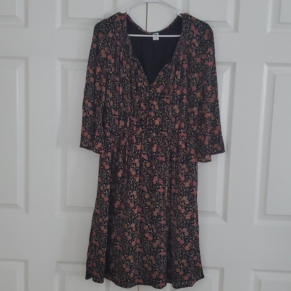 Old Navy Flower Dress with Gathered Waist
